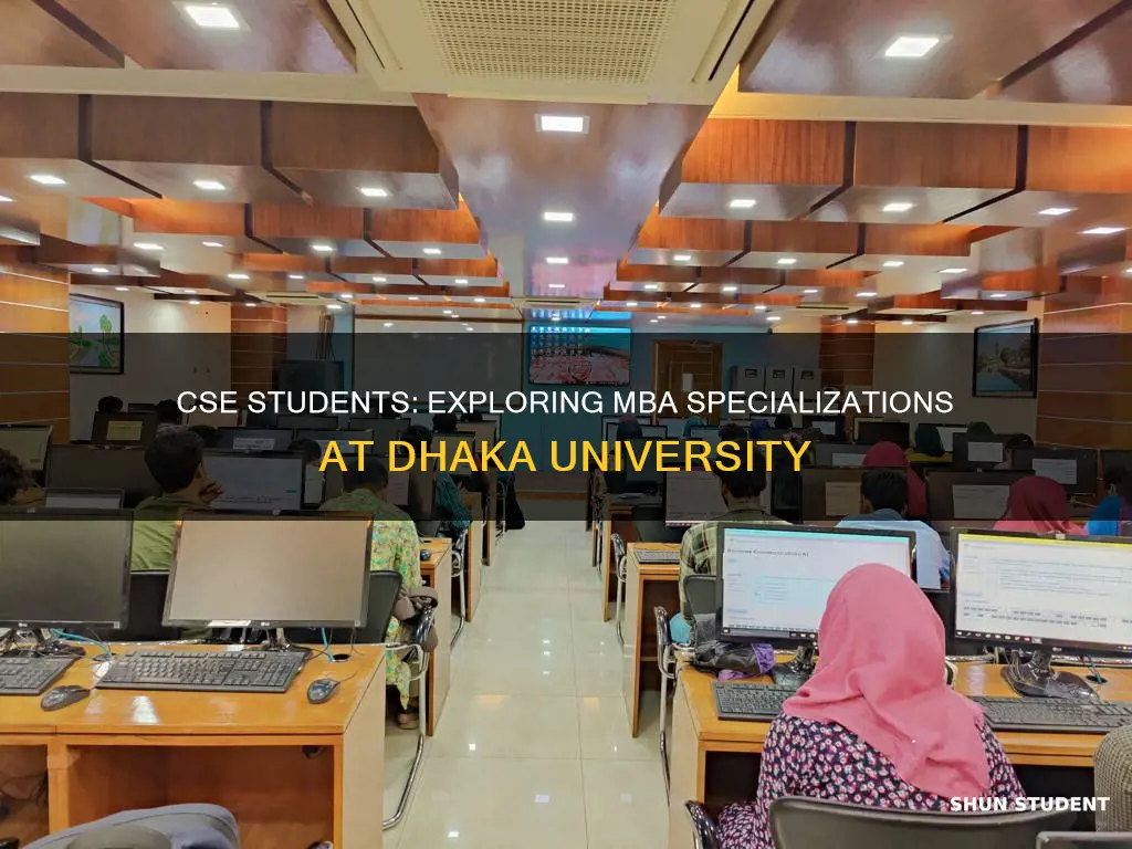 what subject can cse student do mba in dhaka university