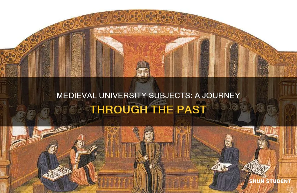 what subjects did students studied medieval universities