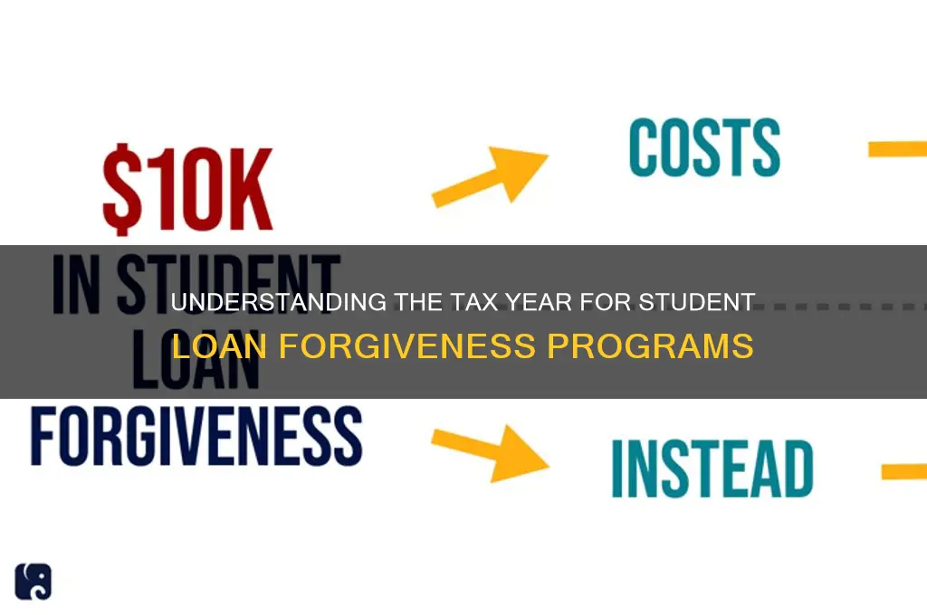 what tax year are they using for student loan forgiveness