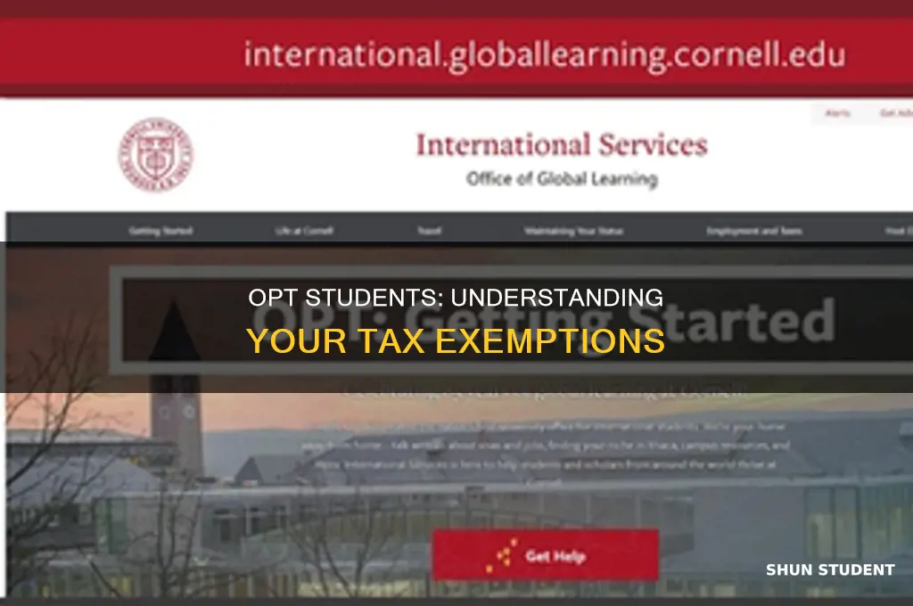 what taxes are ead opt students exempt from paying
