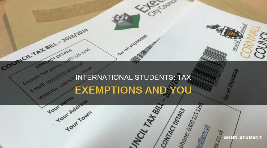 what taxes are international students exempt from