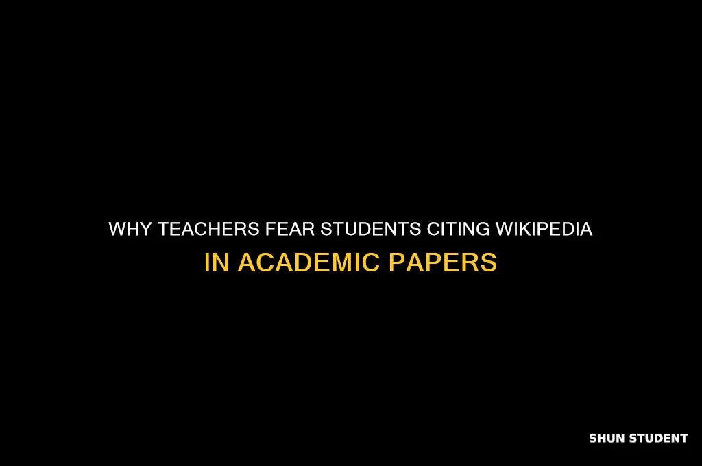 what teachers think will happen if students cite wikipdia