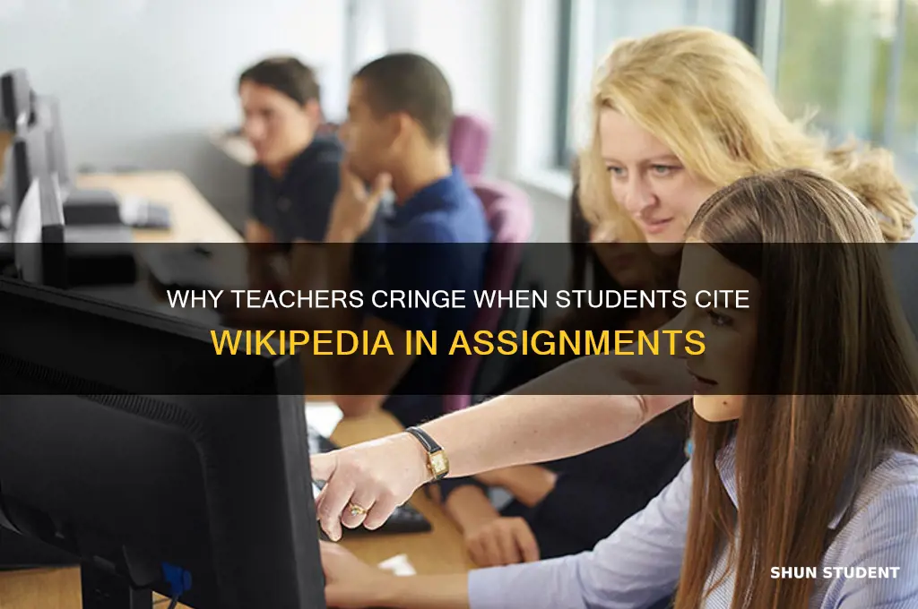 what teachers think will happen if students cite wikipedia