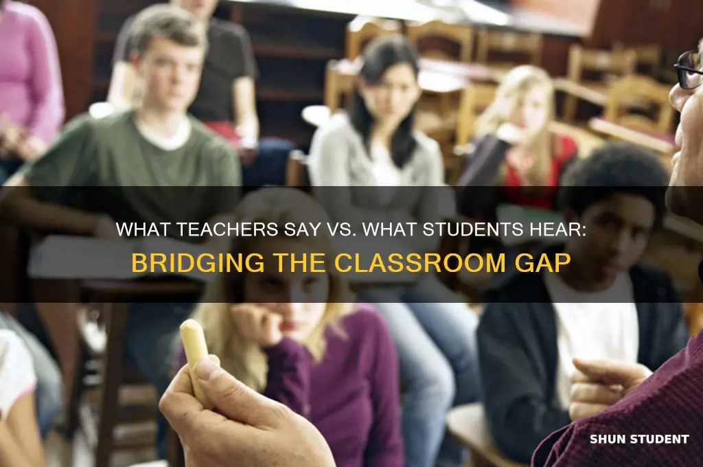 what the teacher said all the student think