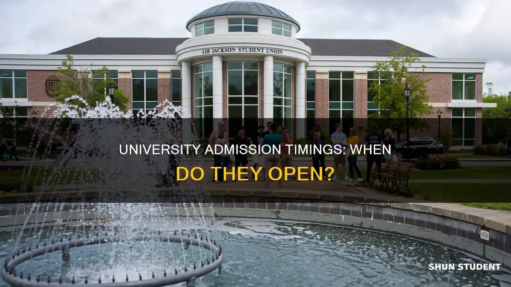 what time do university admit new students