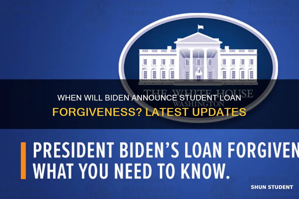 what time is biden announcing student loan forgiveness