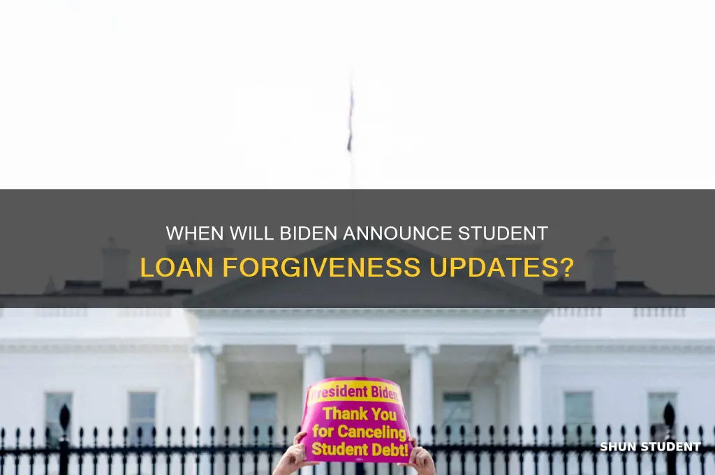 what time will biden announce student loan