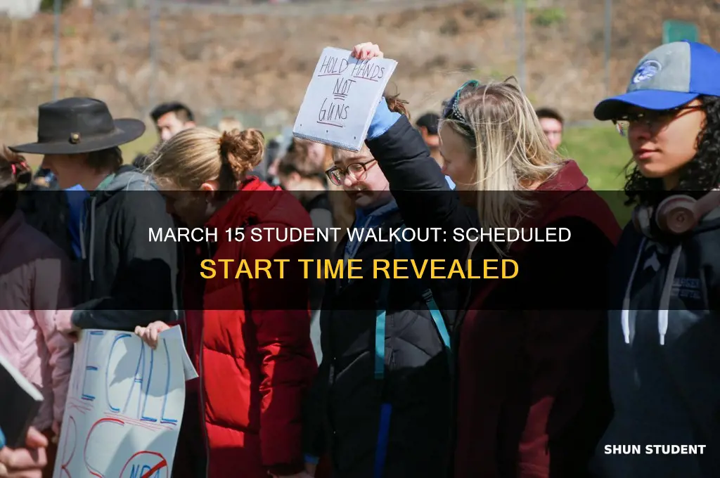 what time will students walk out on march 15