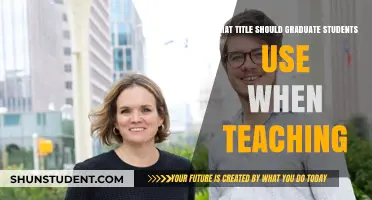 Graduate Teaching Assistants: Navigating Appropriate Titles in the Classroom