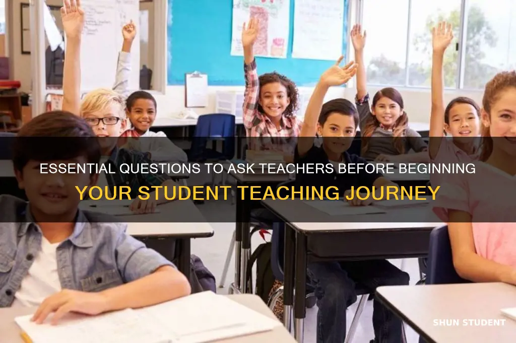 what to ask teachers prior to student teaching with them