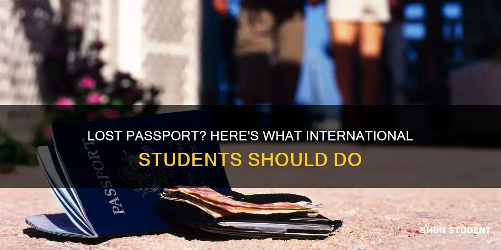 what to do if an international student loses his passpor