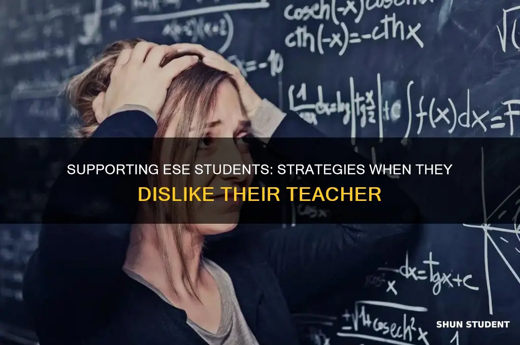 what to do if your ese student hates their teacher