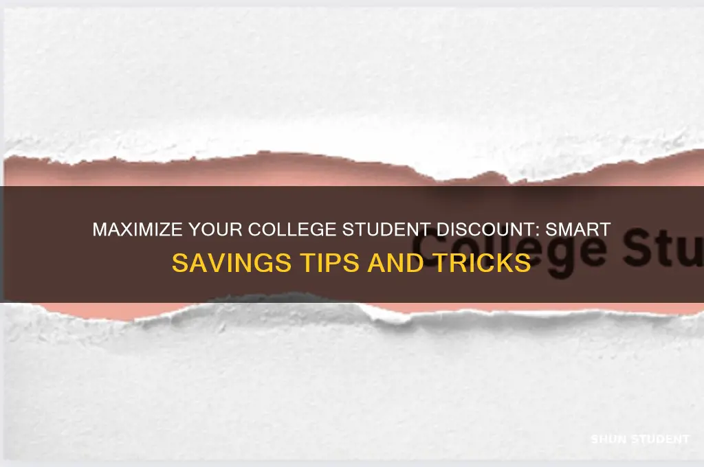 what to do with college student discount