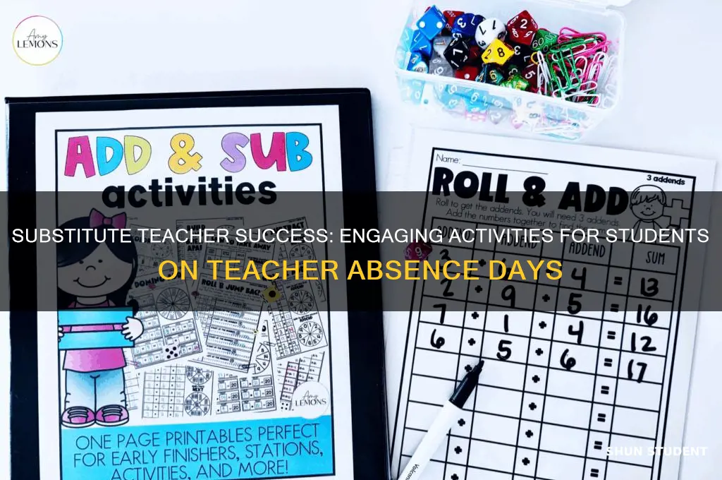 what to give students when they have a sub teacher