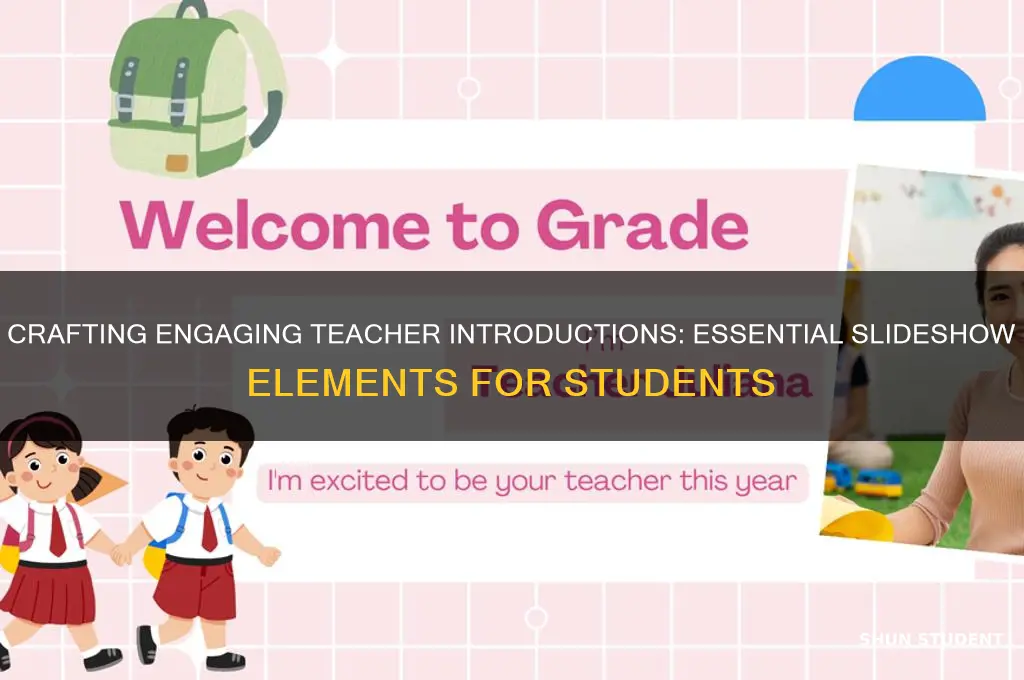 what to include on teacher introduction slideshow for students