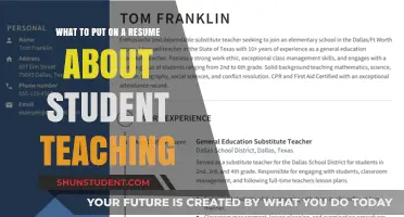 Highlighting Student Teaching Experience: Essential Tips for Your Resume