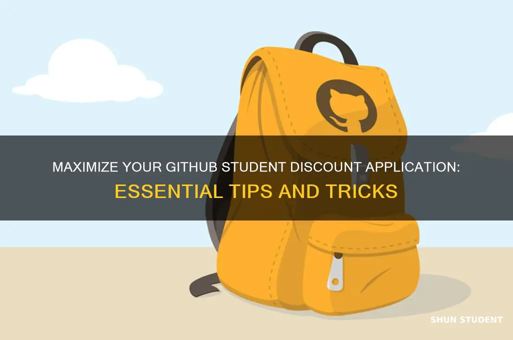 what to put on github student discount application