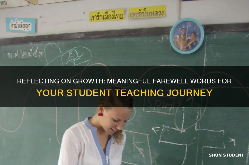 what to say on the last day of student teaching