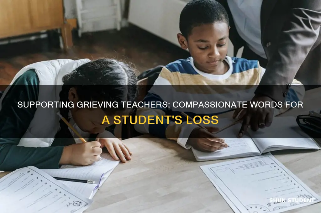 what to say to a teacher who lost a student