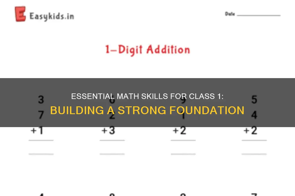 what to teach class 1 students in maths
