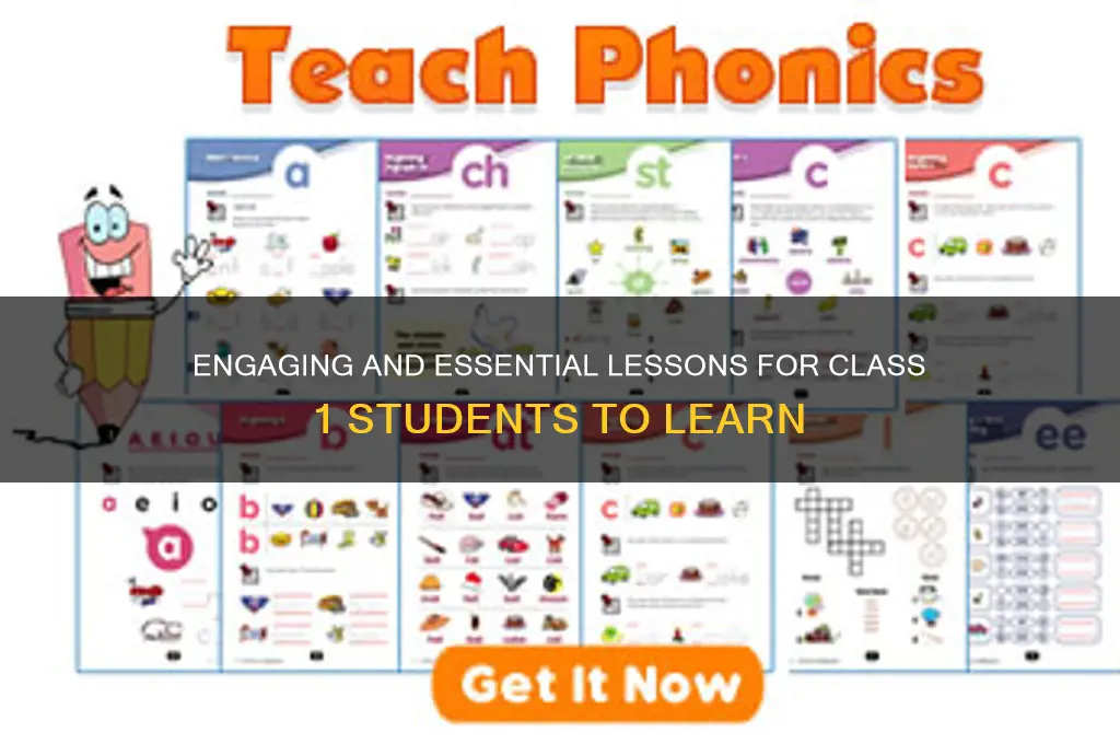 what to teach class 1 students