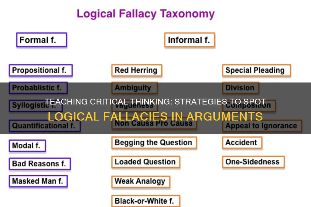 what to teach students to help identify error of logics