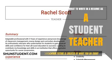 Crafting a Standout Student Teacher Resume: Essential Tips and Examples