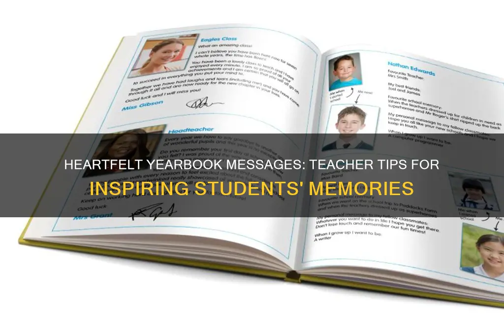 what to write in a students yearbook from teacher