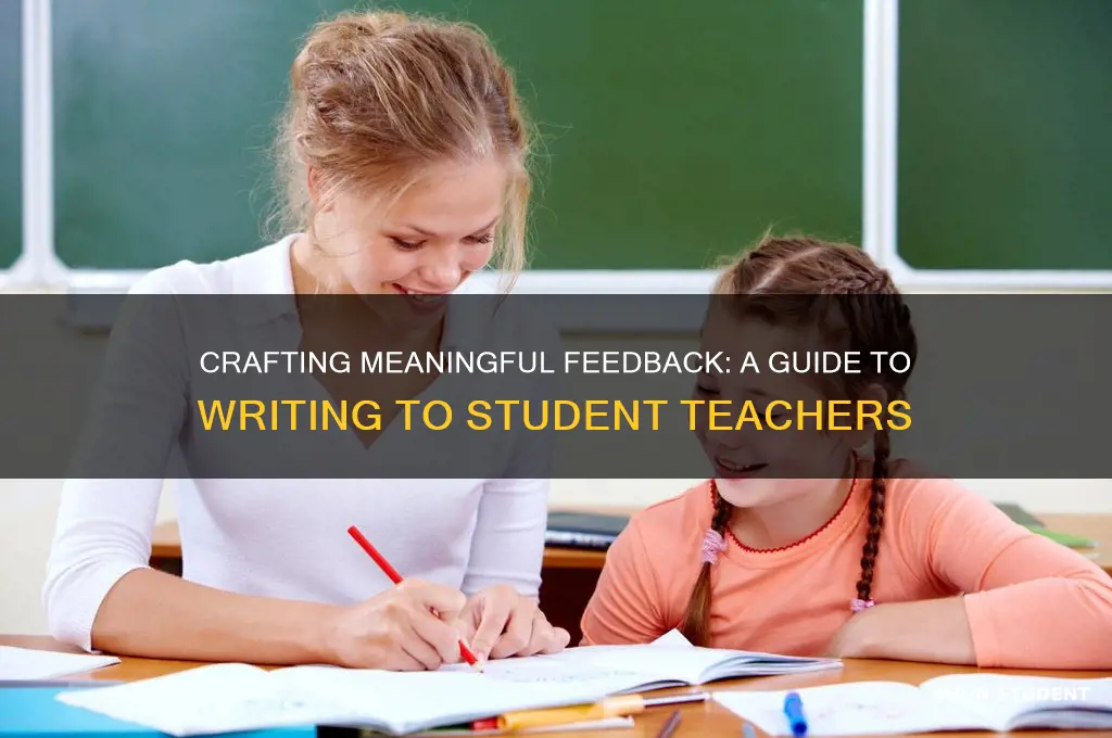 what to write to a student teacher