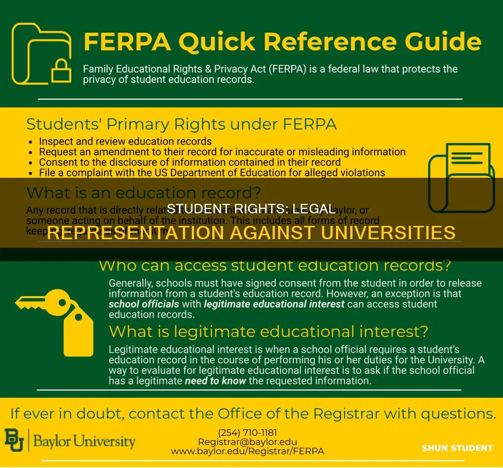 what type of law represents students against university