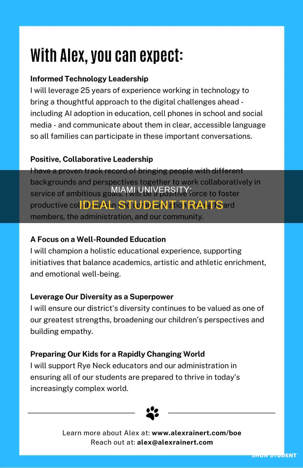 what type of students is university of miami looking for