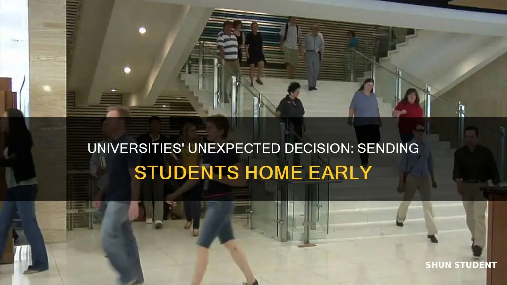 what universities are sending students home