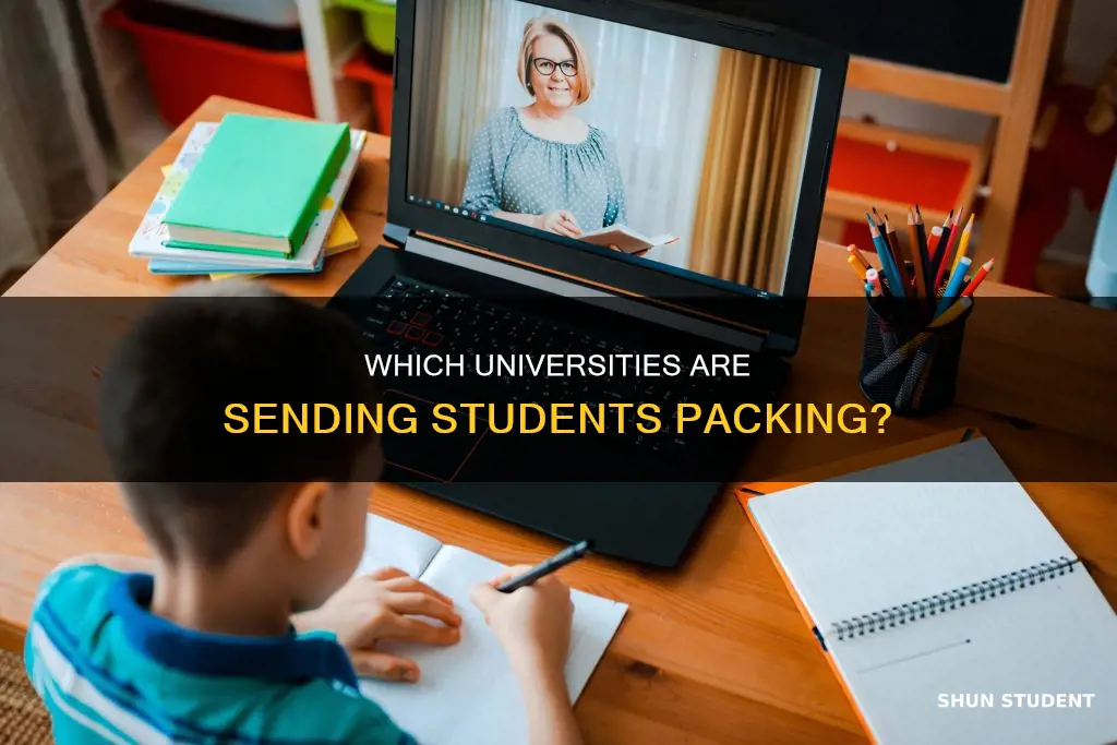 what universities are sending students home