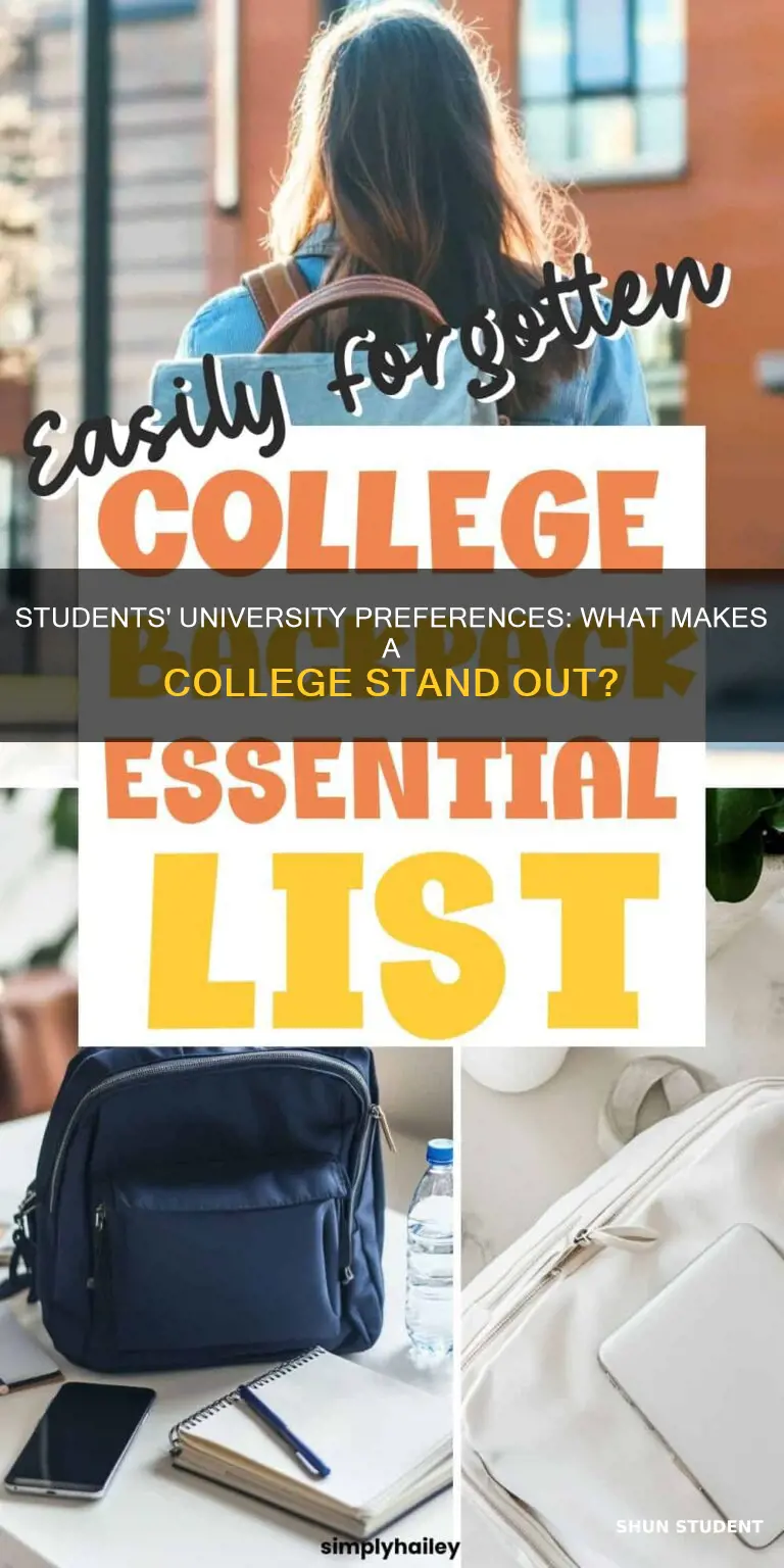 what universities do students want in a college