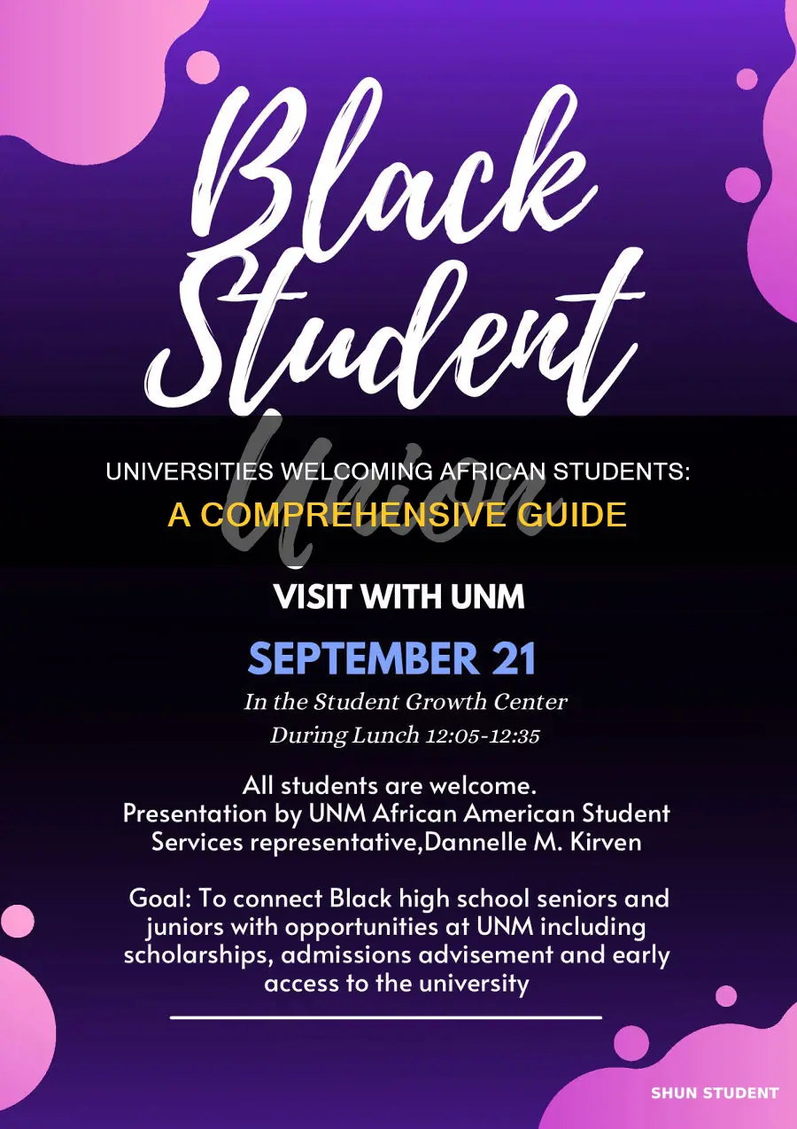 what university accepts students from africa