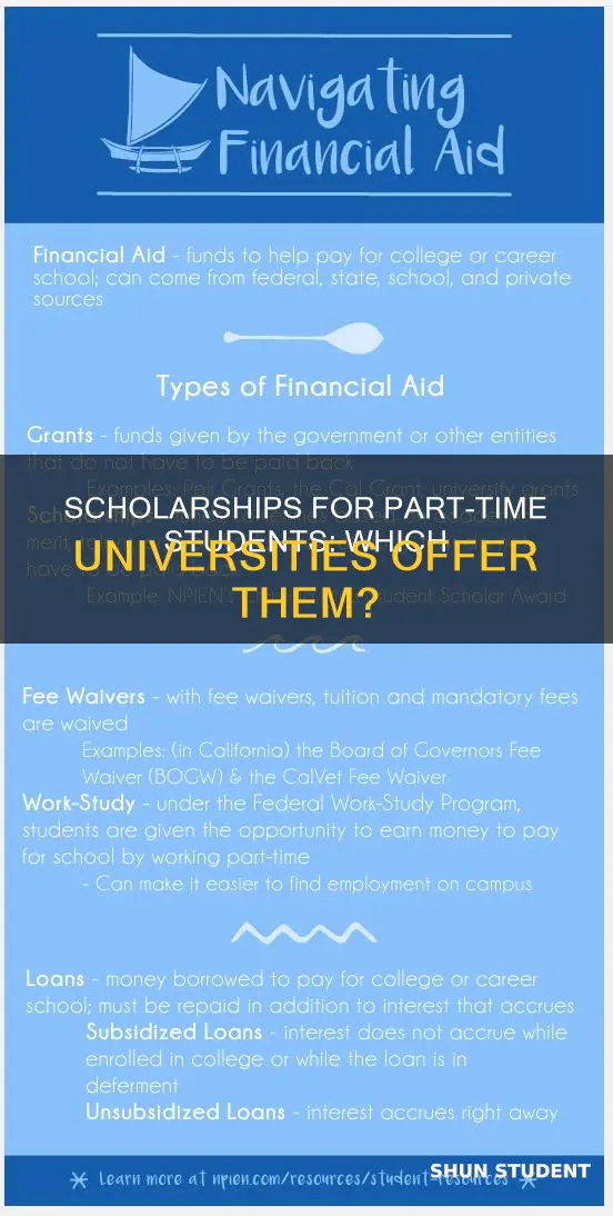what university has scholarships for part time students