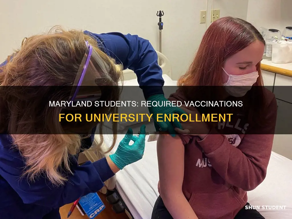 what vaccinations do university of maryland students need