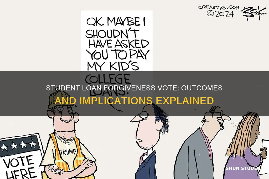 what was the vote on student loan forgiveness