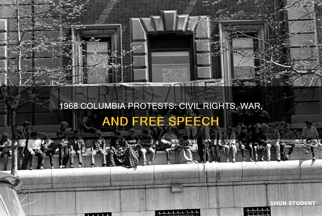 what were the columbia university students protesting in 1968