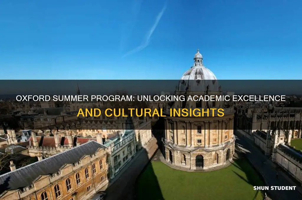 what will a student at oxford summer program learn