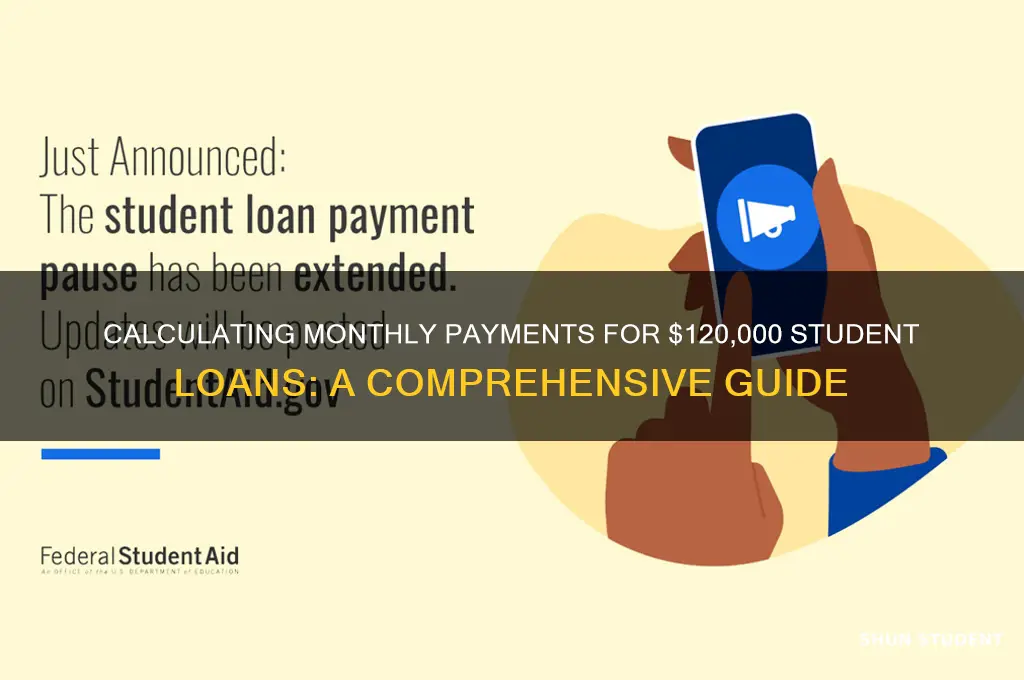 what will my monthly payment be on 120000 student loans
