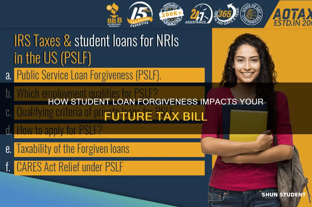 what will my tax bill be after student loan forgiveness