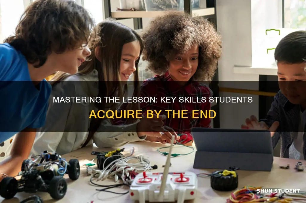 what will student master by the end of a lesson