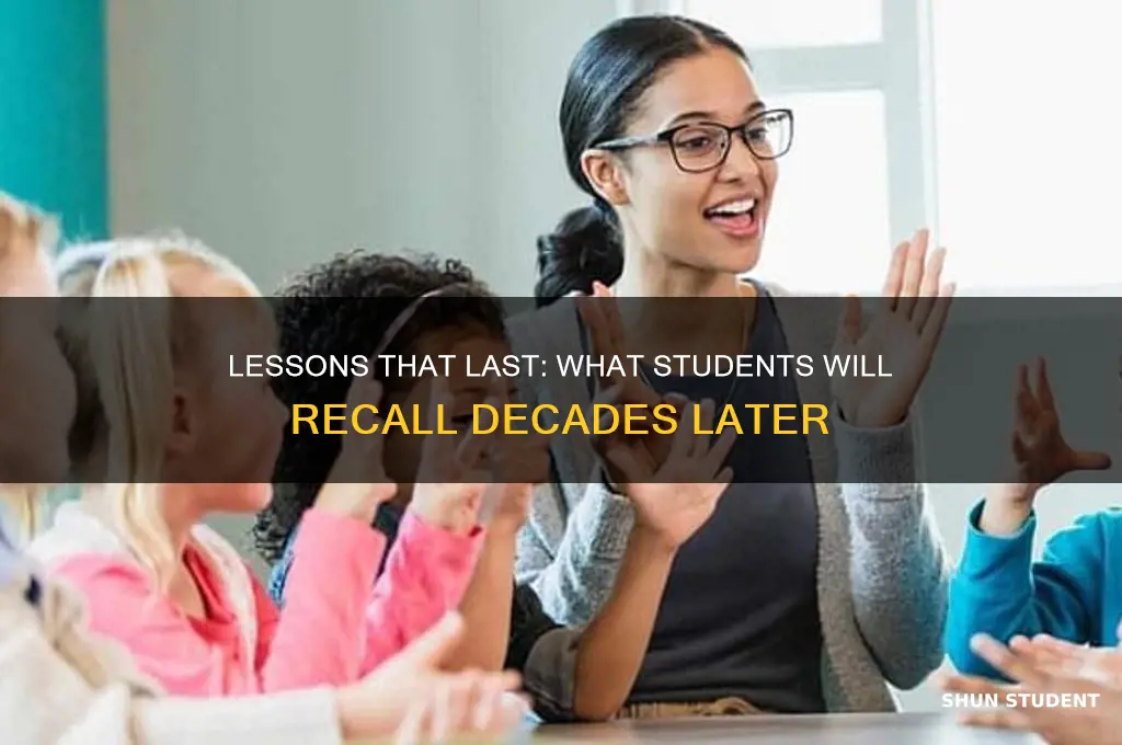 what will students remember from your class in 20 years