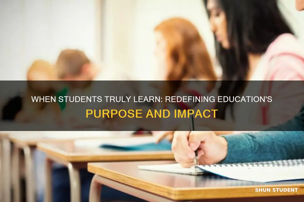 what will we do when students do learn