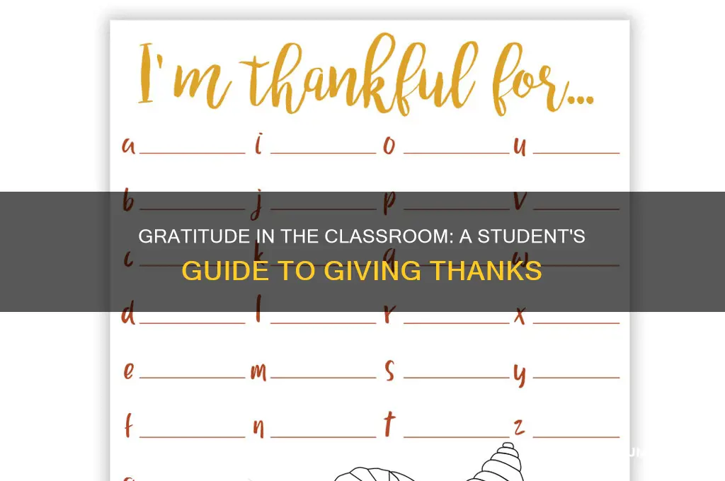 what will you give thanks for worksheet students