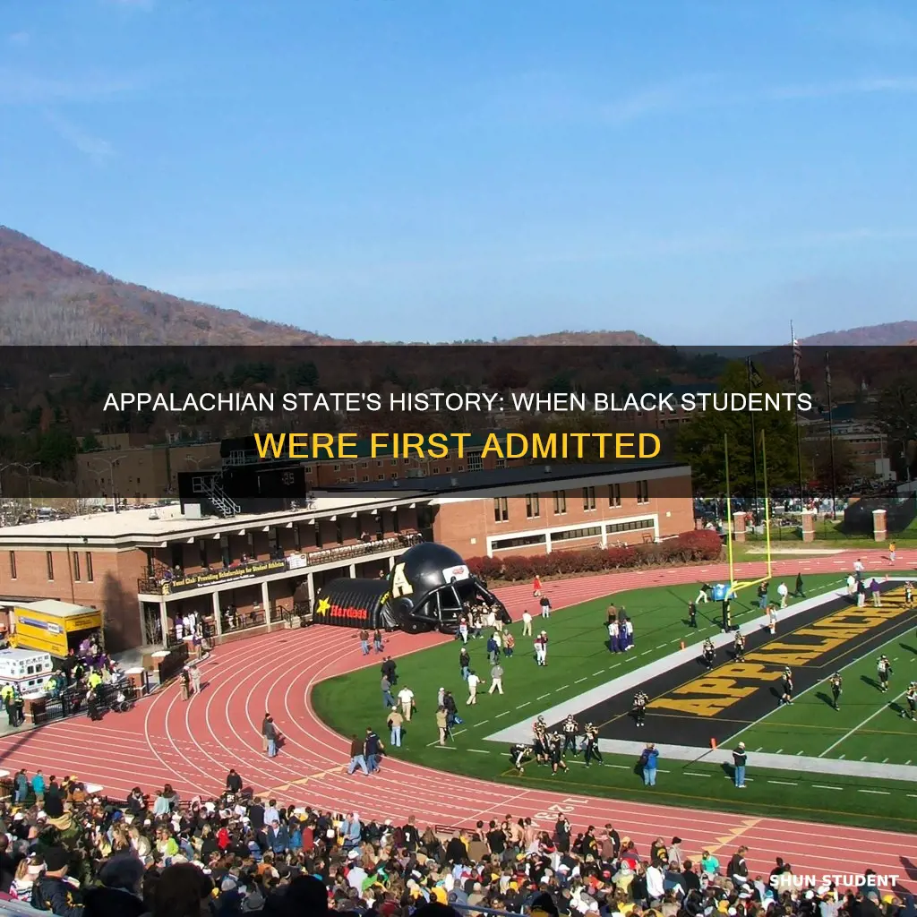 what year did appalachian state university allow black students