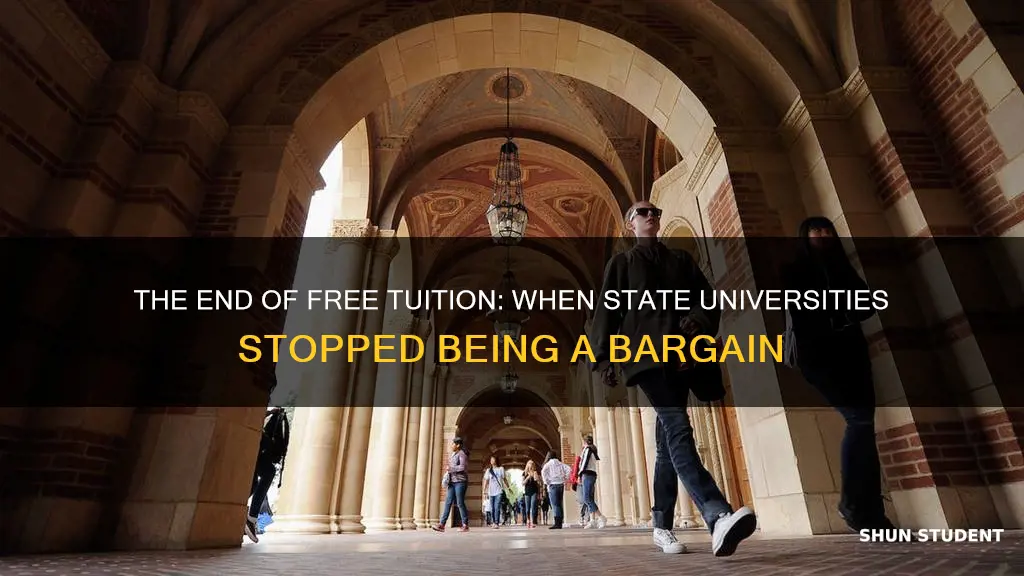 what year did state universities stop being free to students