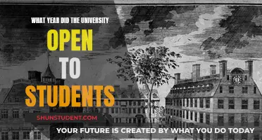 When Did the University Begin Accepting Students?