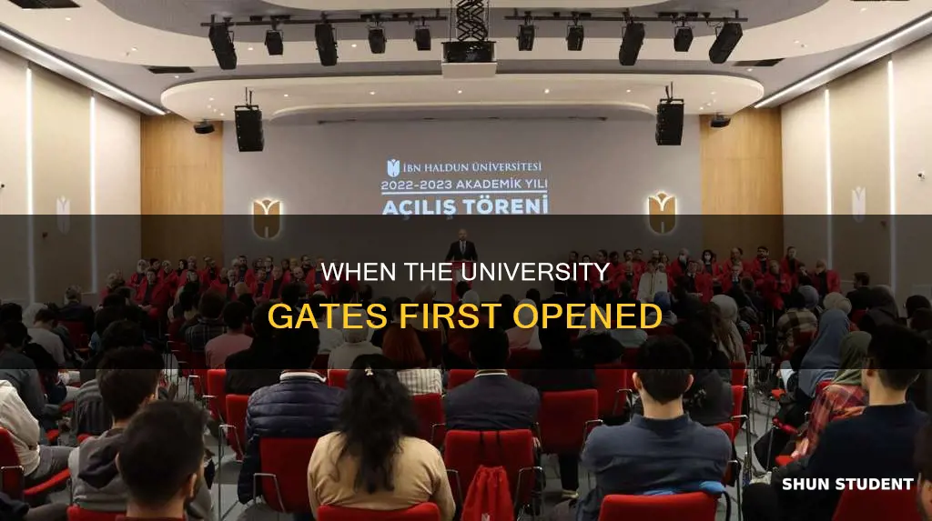 what year did the university open to students